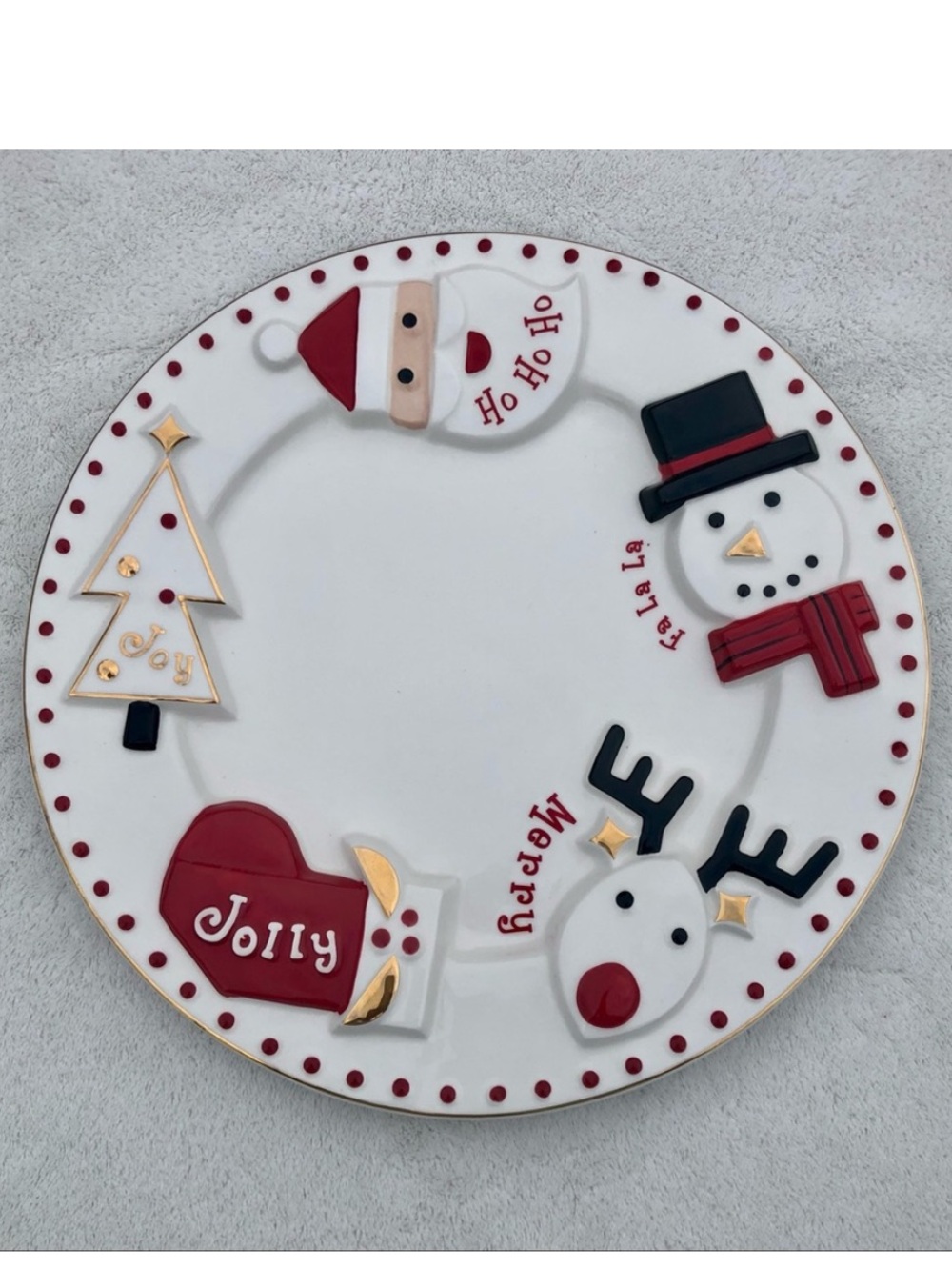 FAO Schwarz Christmas Plate Milk & Cookies Tray